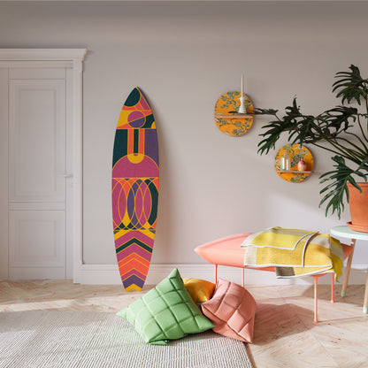 ELECTRIC PATTERNS Panel decorativo de tabla de surf