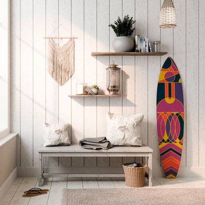 ELECTRIC PATTERNS Panel decorativo de tabla de surf