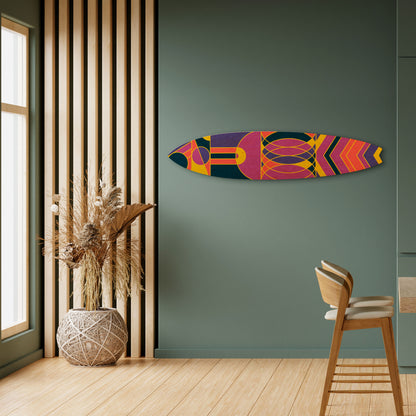 ELECTRIC PATTERNS Panel decorativo de tabla de surf
