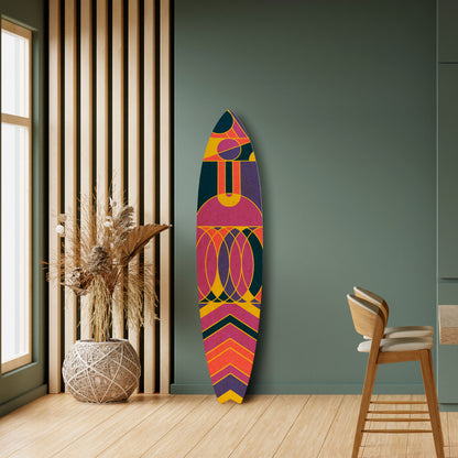 ELECTRIC PATTERNS Panel decorativo de tabla de surf
