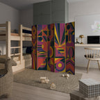 ELECTRIC PATTERNS Biombo de 5 paneles