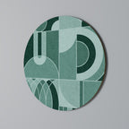 HARMONIC GRID Round Wall Art