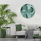 HARMONIC GRID Round Wall Art