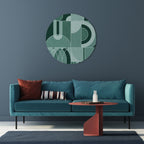 HARMONIC GRID Round Wall Art
