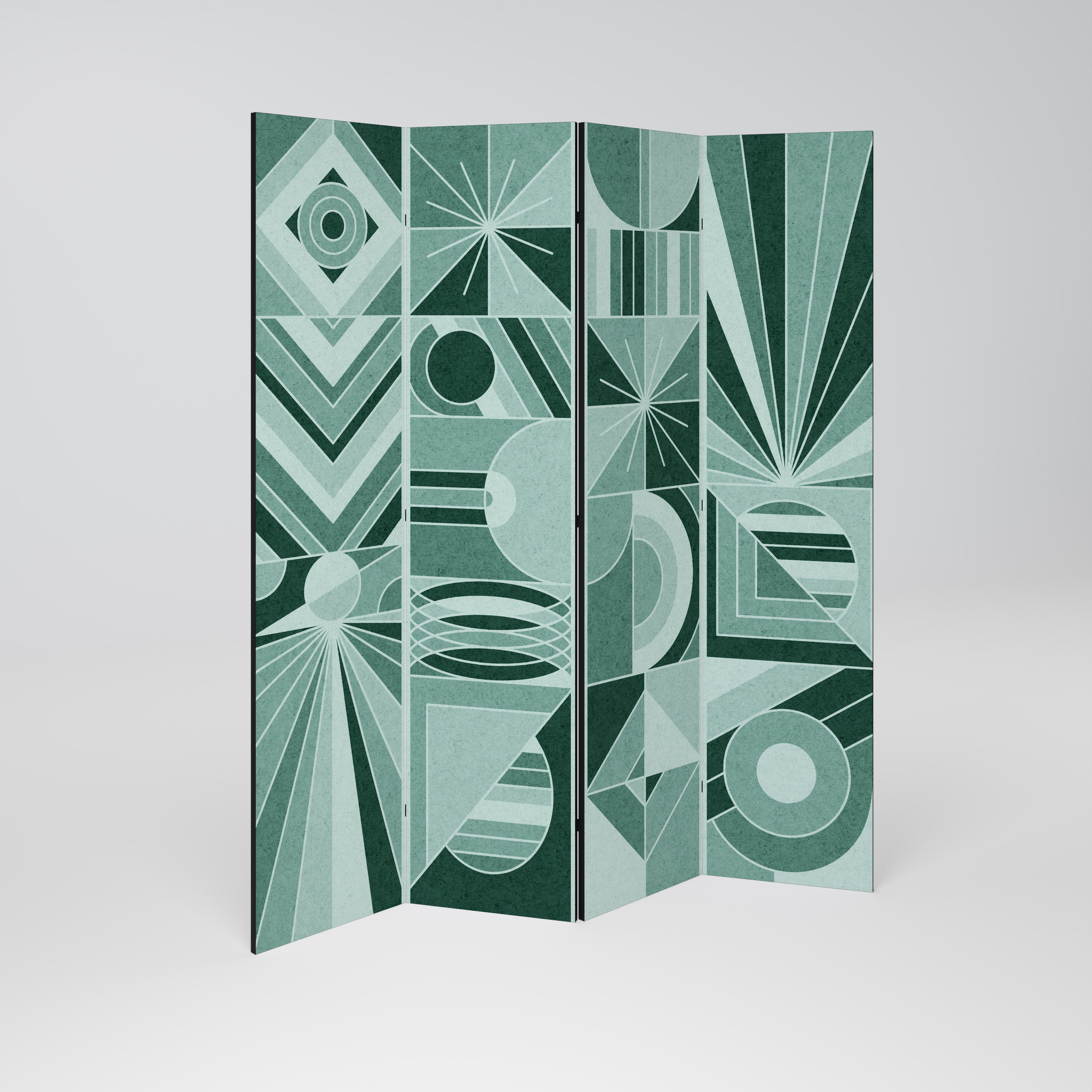 Divisorio de ambientes decorativo de 4 paneles HARMONIC GRID