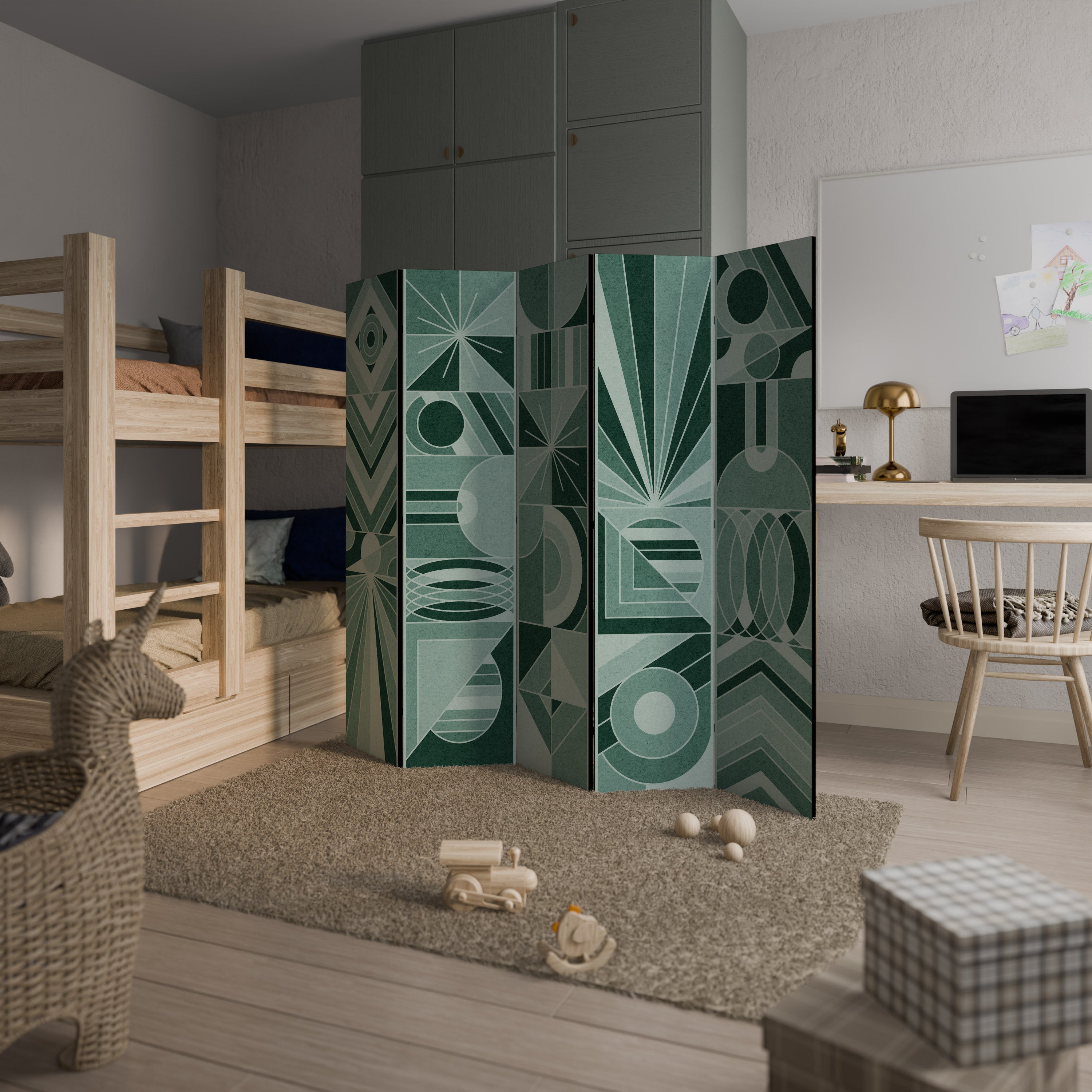 HARMONIC GRID 5-Panel Room Divider