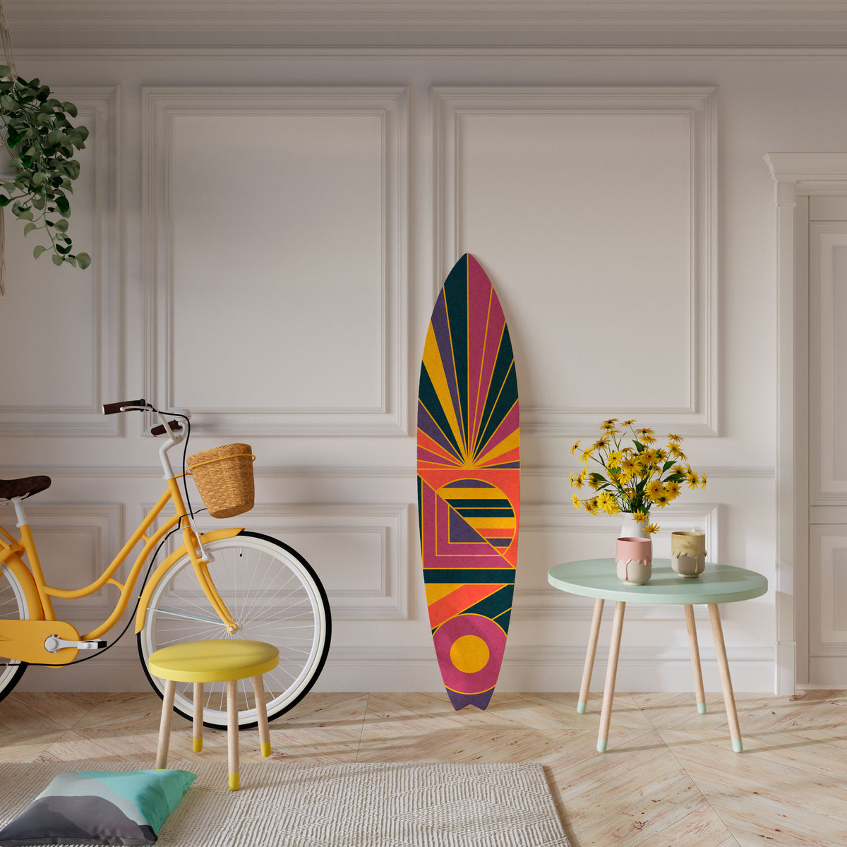 FUSION PATTERNS Panel decorativo de tabla de surf