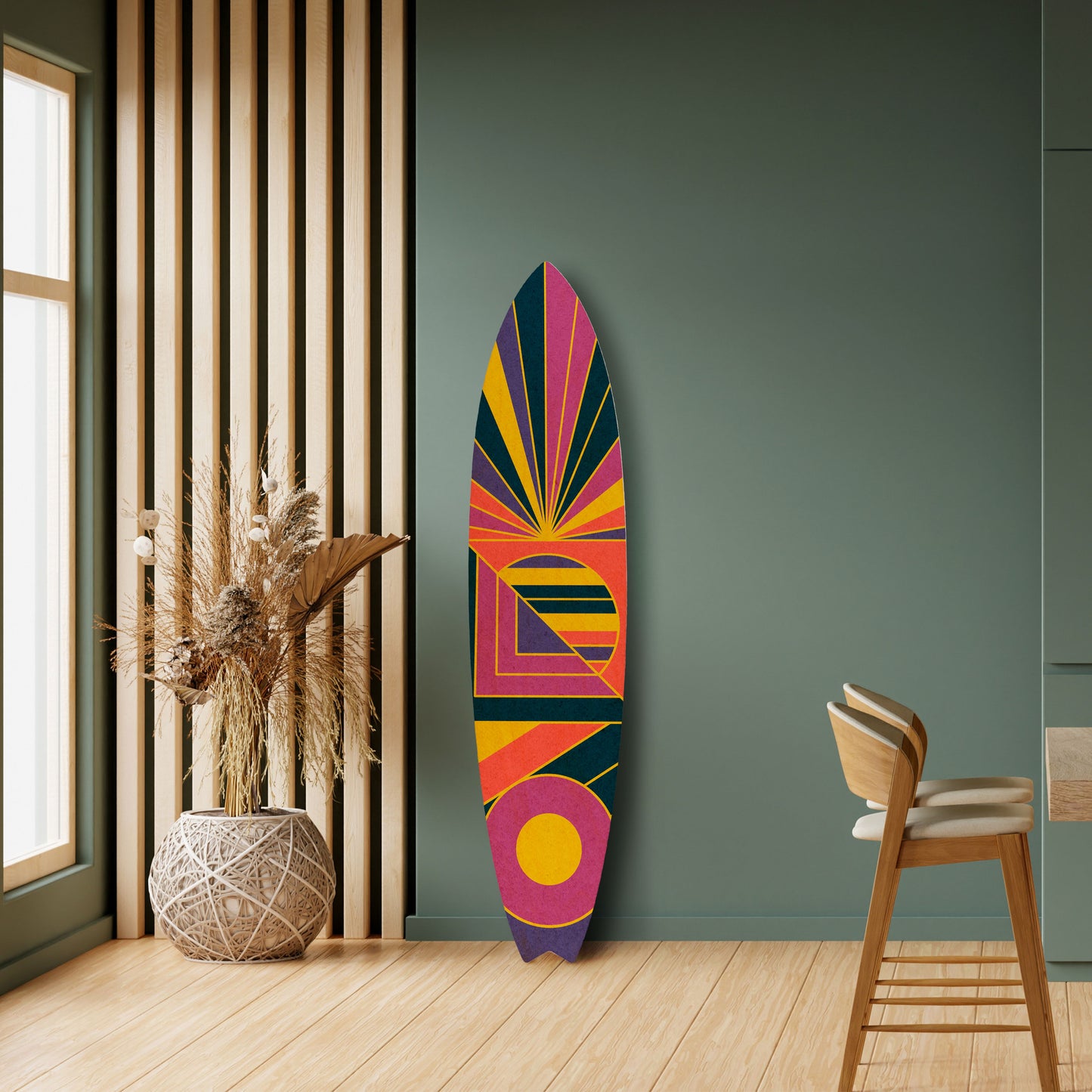 FUSION PATTERNS Panel decorativo de tabla de surf