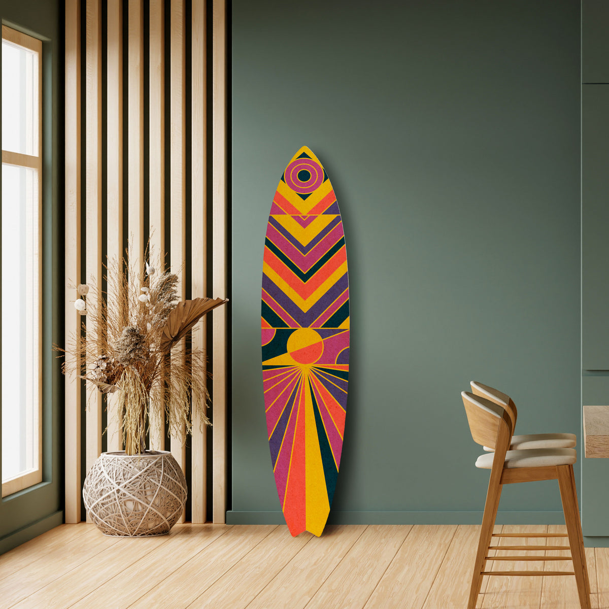 ECHO PATTERNS Panel decorativo de tabla de surf
