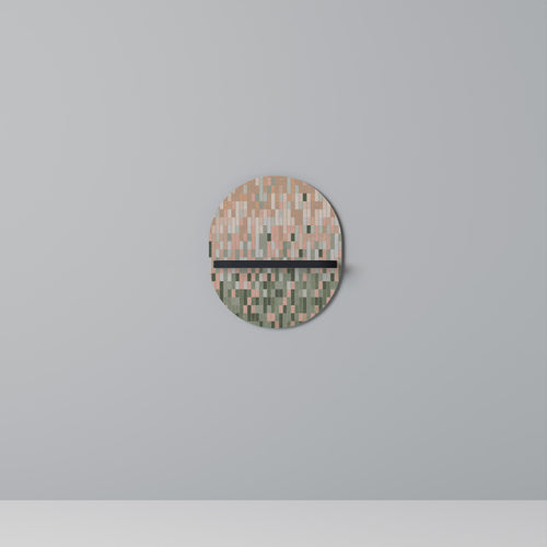 BUILDING THE FUTURE Oval Art Shelf In Black Finish