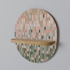 BUILDING THE FUTURE Oval Art Shelf In Oak Effect