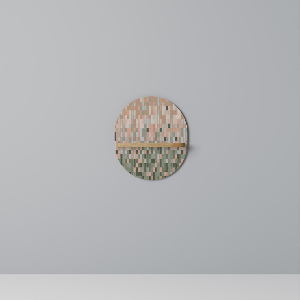 BUILDING THE FUTURE Oval Art Shelf In Oak Effect