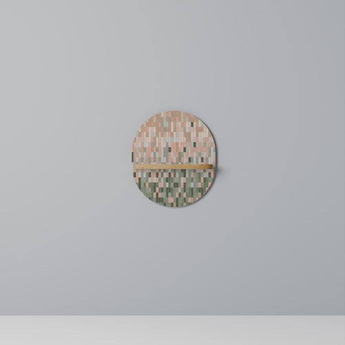 BUILDING THE FUTURE Oval Art Shelf In Oak Effect