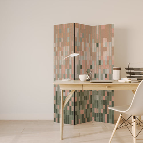 BUILDING THE FUTURE Decorative 3-Panel Room Divider