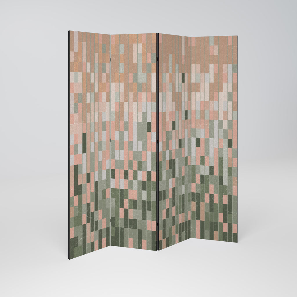 BUILDING THE FUTURE Decorative 4-Panel Room Divider