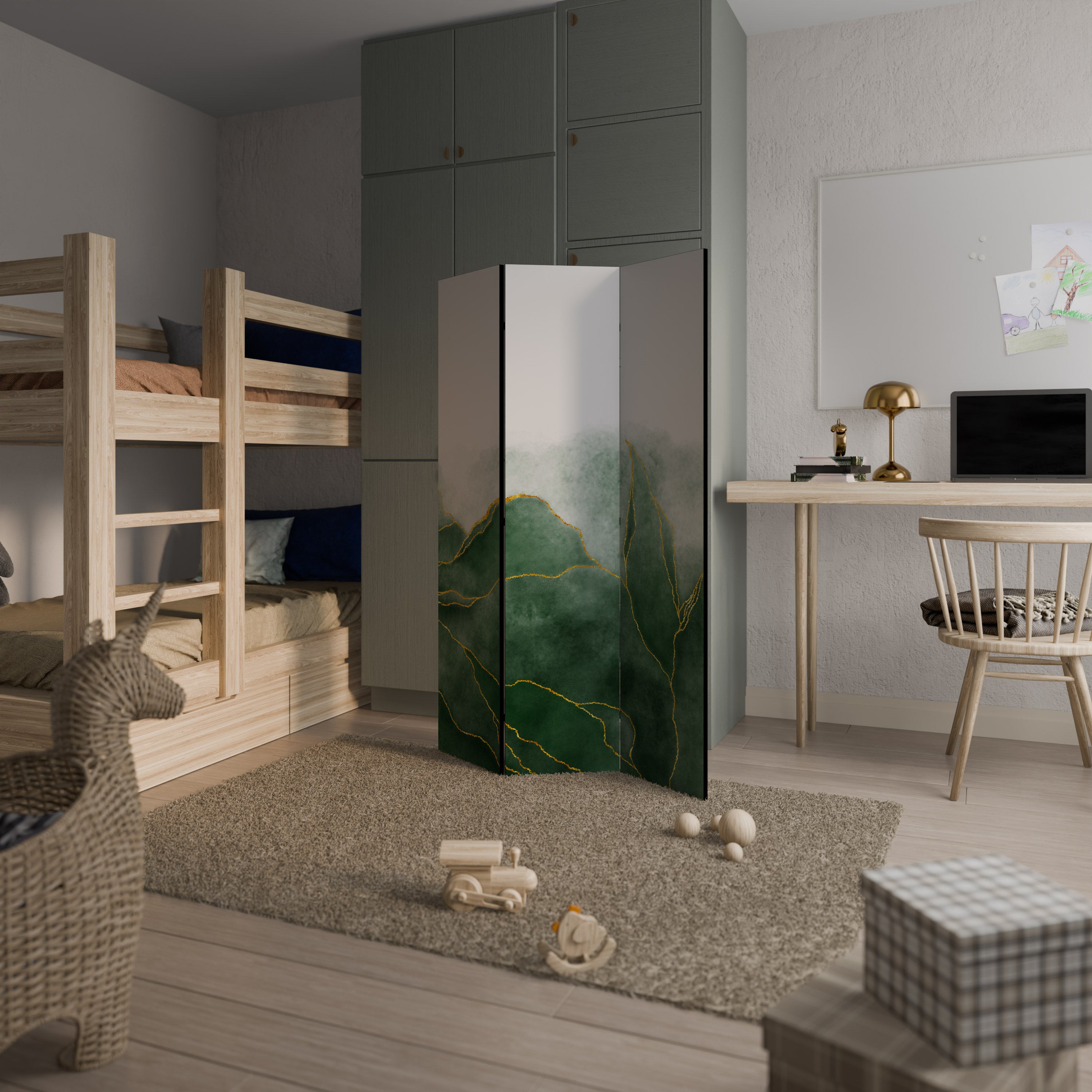 Biombo decorativo de 3 paneles EXPENSIVE NATURE