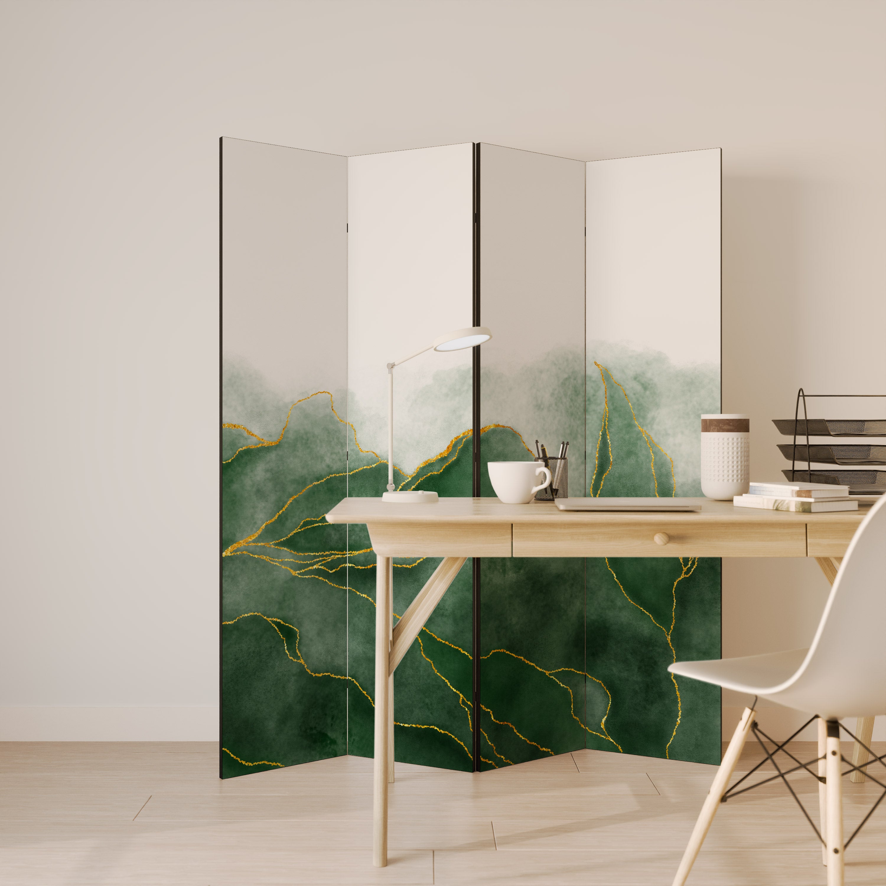 Biombo decorativo de 4 paneles EXPENSIVE NATURE
