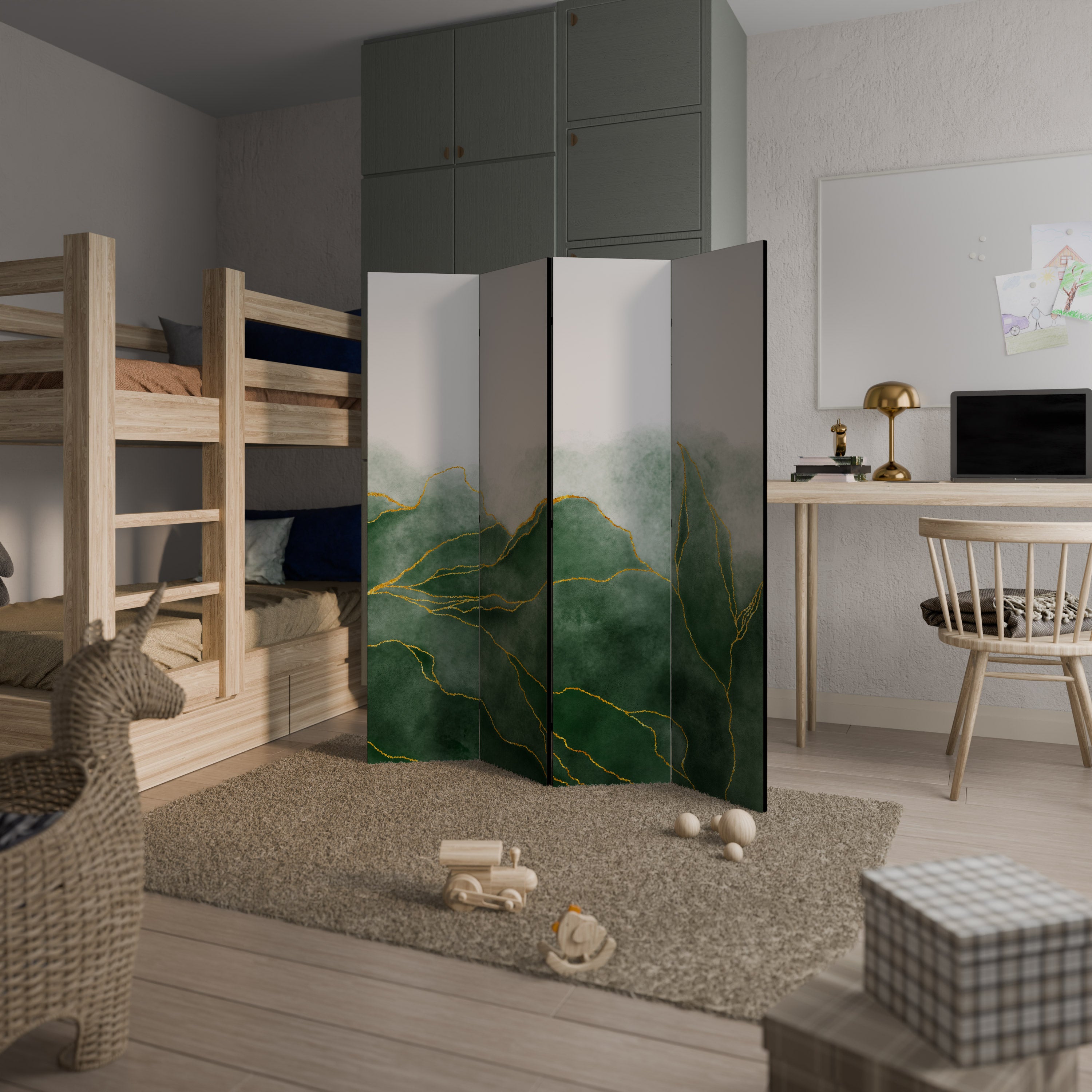 Biombo decorativo de 4 paneles EXPENSIVE NATURE