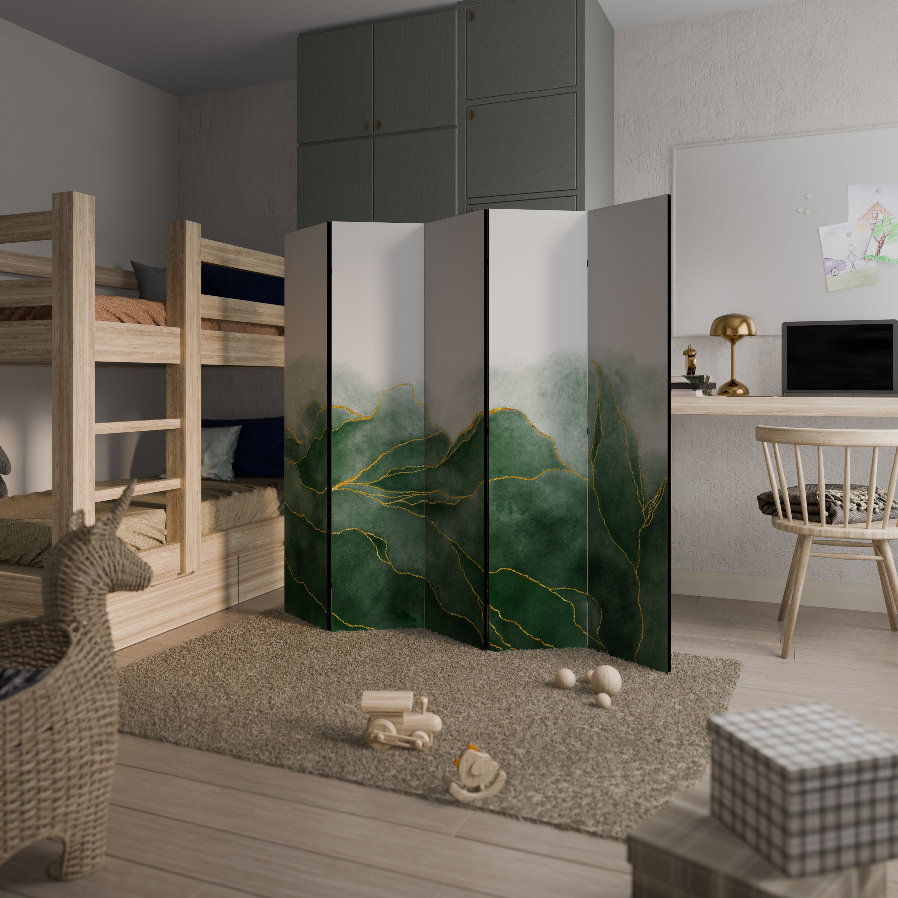 Biombo decorativo de 5 paneles EXPENSIVE NATURE
