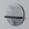 MUTED ARC Oval Art Shelf In Black Finish