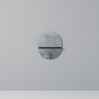 MUTED ARC Oval Art Shelf In Black Finish