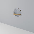 MUTED ARC Estante Redondo Decorativo en Efecto Roble