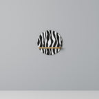 ZEBRA ECHOES Round Art Shelf In Oak Effect
