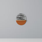 RADIANT ZEBRA Oval Art Shelf In Oak Effect