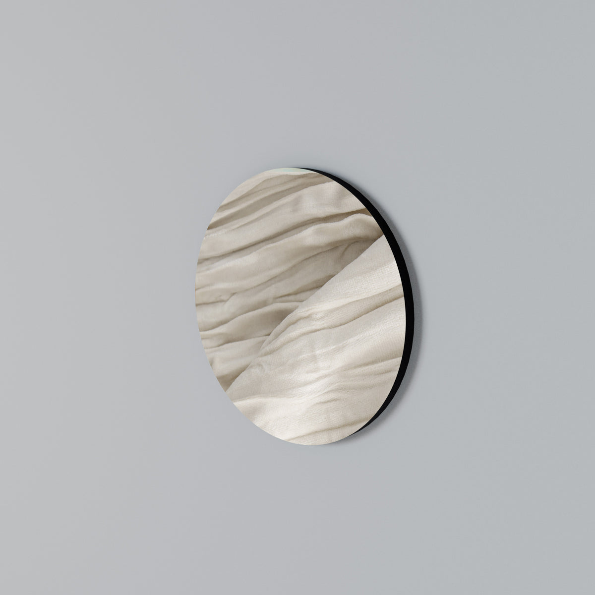 SERENE FOLDS Arte de pared redondo