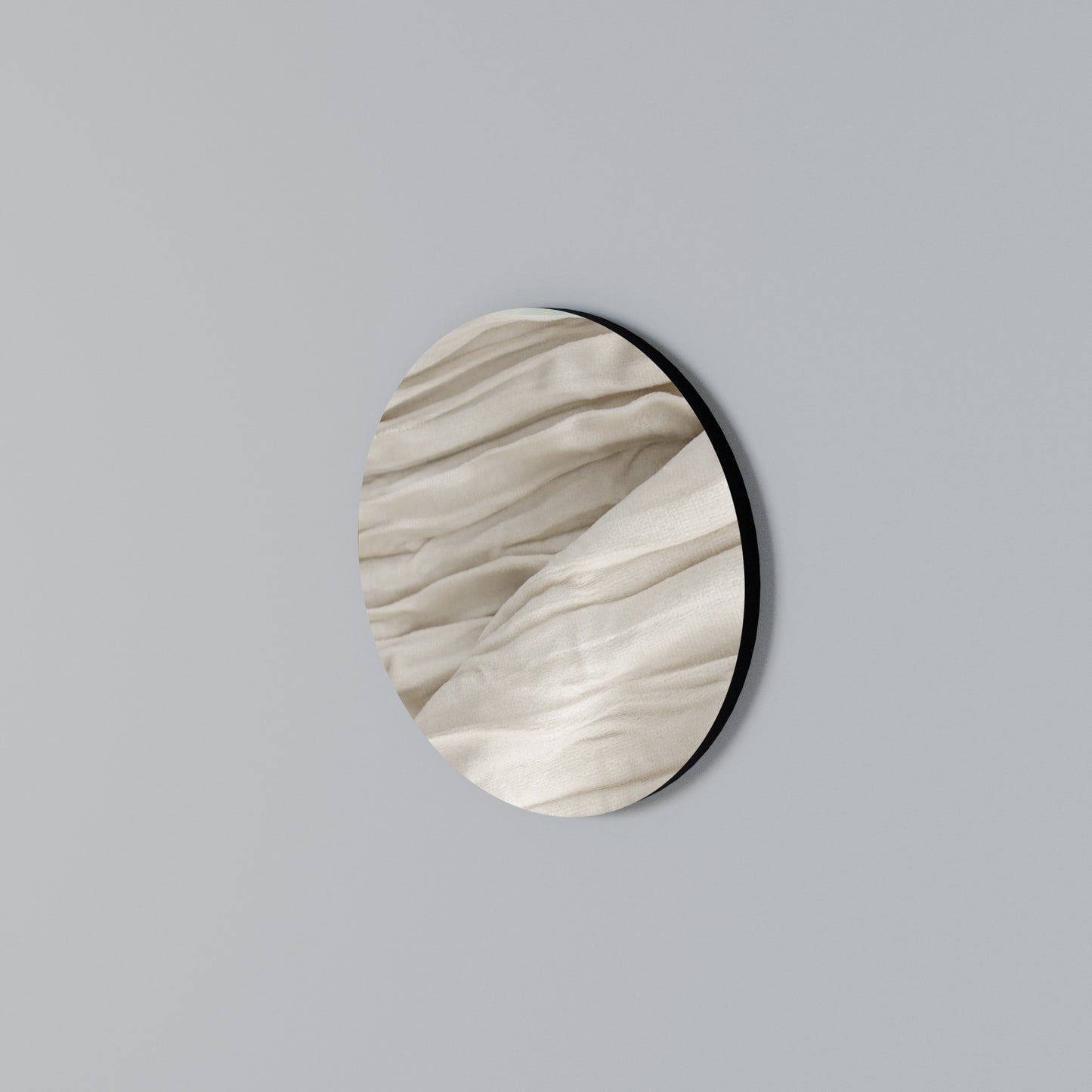 SERENE FOLDS Arte de pared redondo