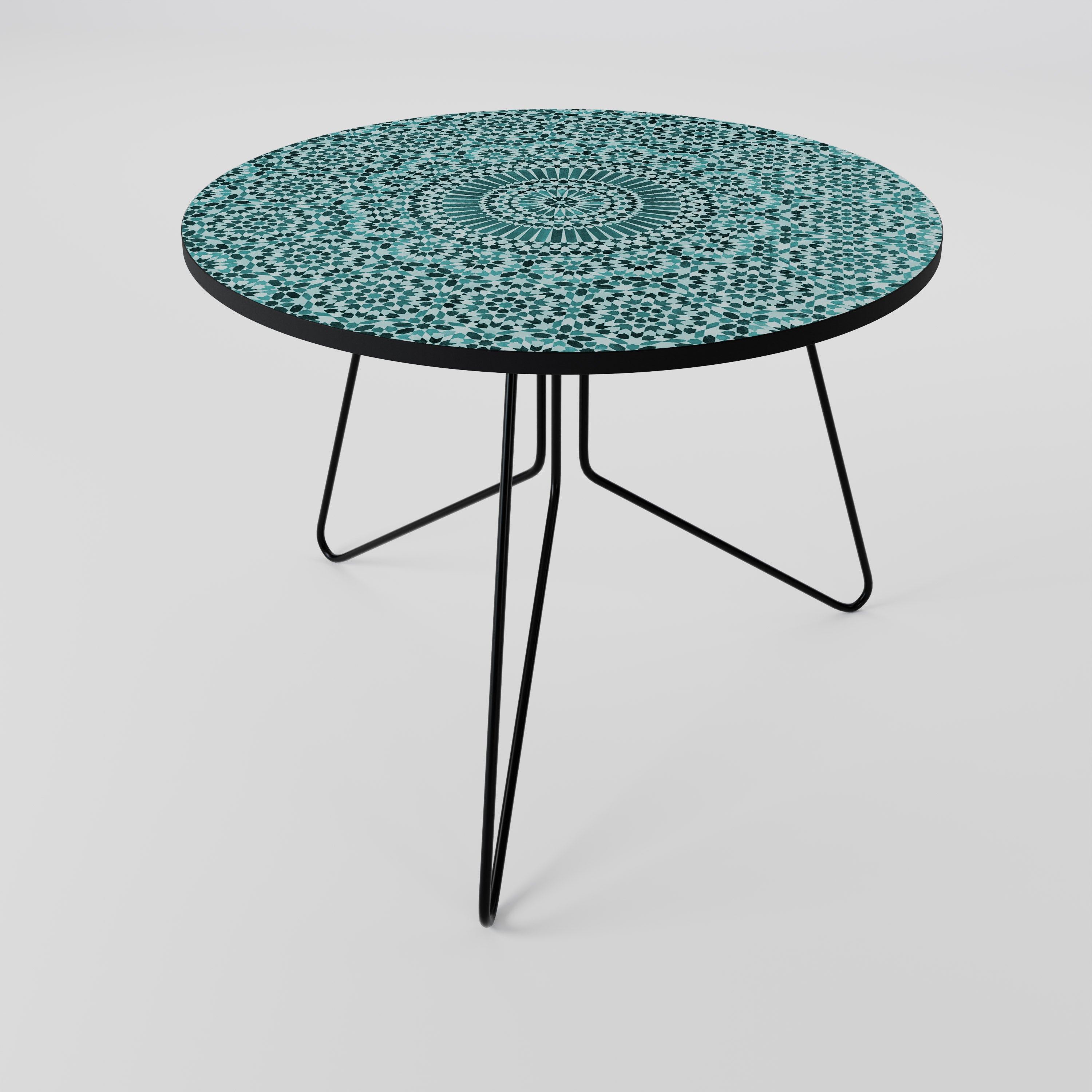 Mesa de centro 69 color turquesa marroquí