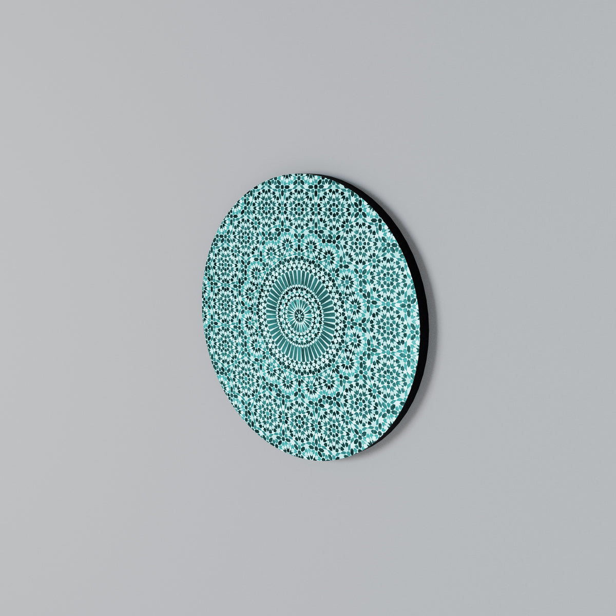 MOROCCAN TURQUOISE Arte de pared redondo
