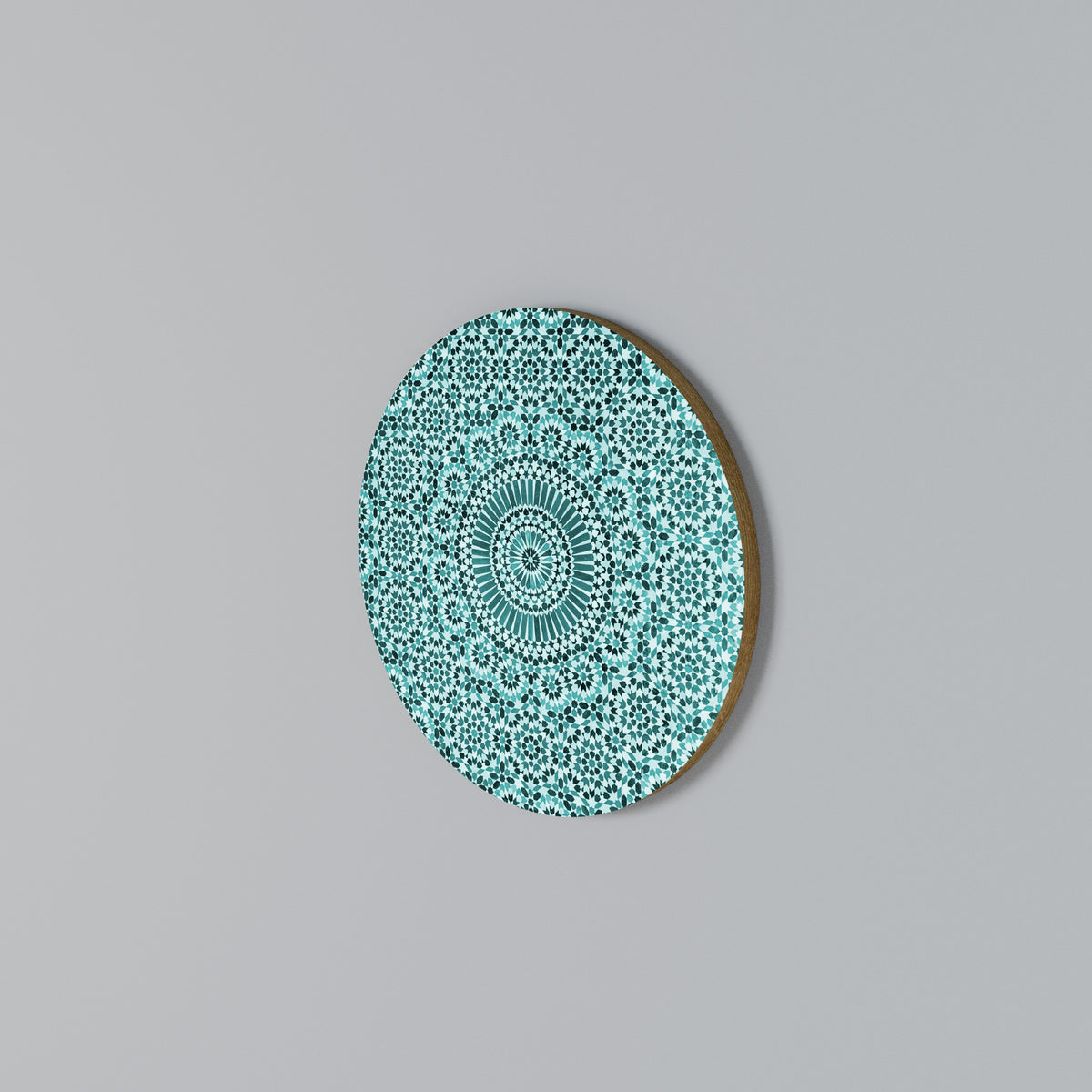 MOROCCAN TURQUOISE Arte de pared redondo