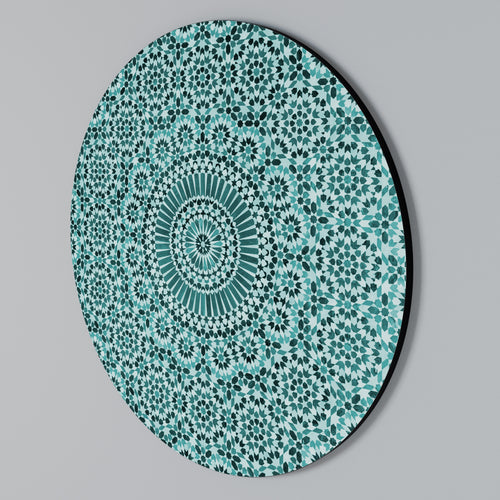 MOROCCAN TURQUOISE Arte de pared redondo