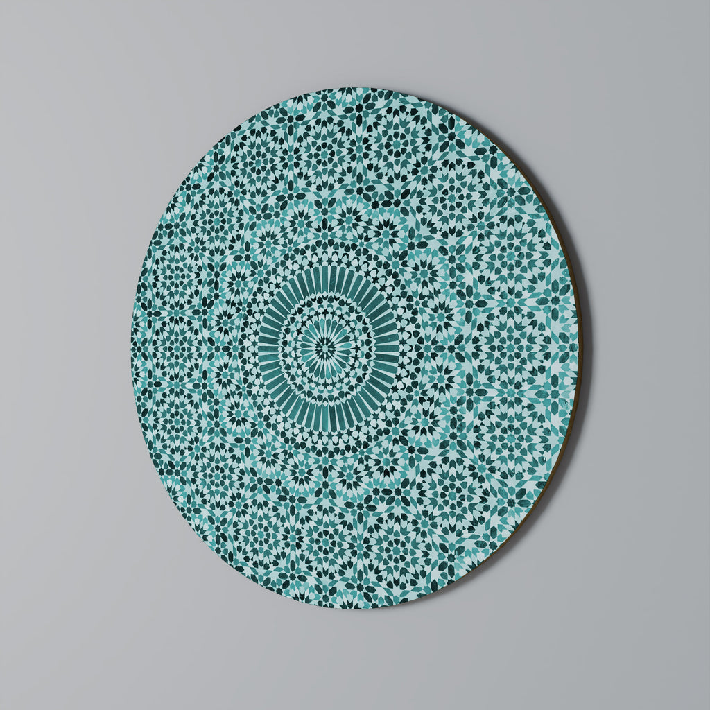 MOROCCAN TURQUOISE Round Wall Art