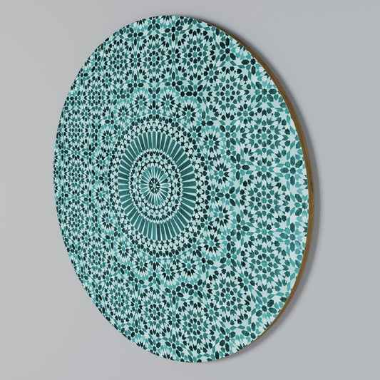 MOROCCAN TURQUOISE Arte de pared redondo
