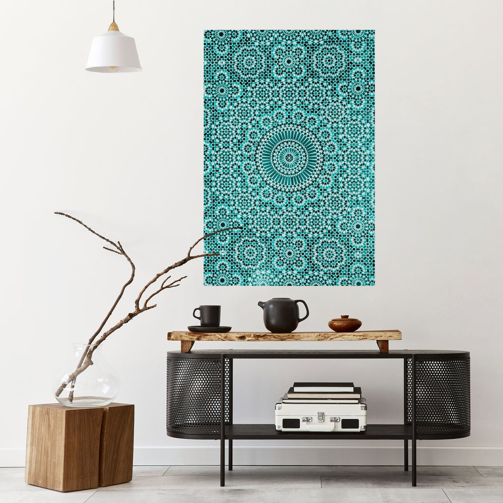 MOROCCAN TURQUOISE Peel and Stick Vertical Poster