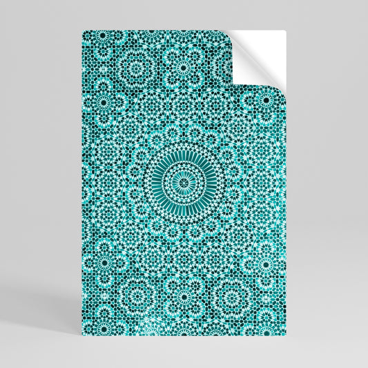 MOROCCAN TURQUOISE Póster adhesivo vertical
