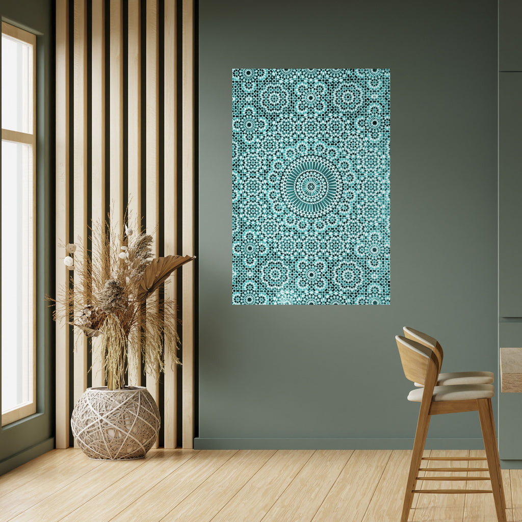 MOROCCAN TURQUOISE Peel and Stick Vertical Poster