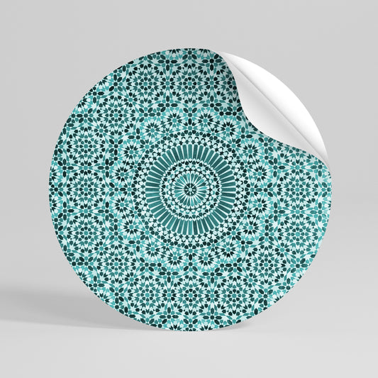 MOROCCAN TURQUOISE Vinilo adhesivo redondo