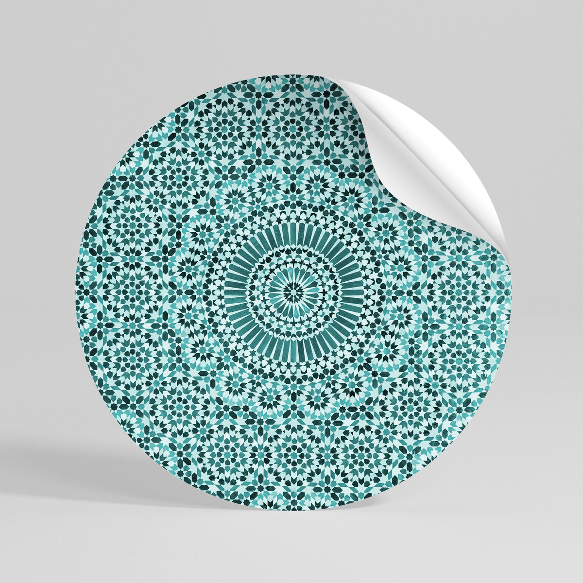 MOROCCAN TURQUOISE Vinilo adhesivo redondo