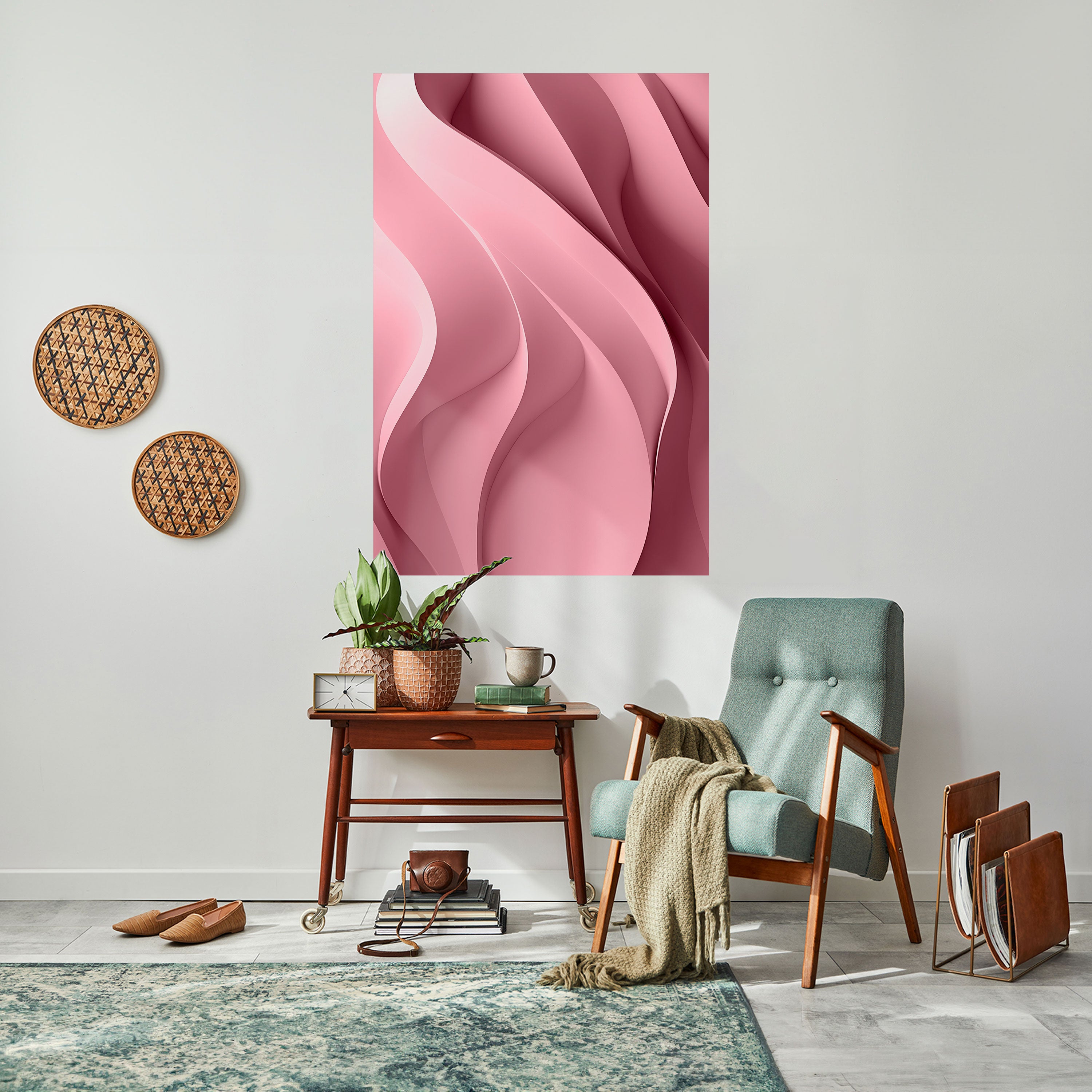 Póster vertical autoadhesivo THINKING PINK