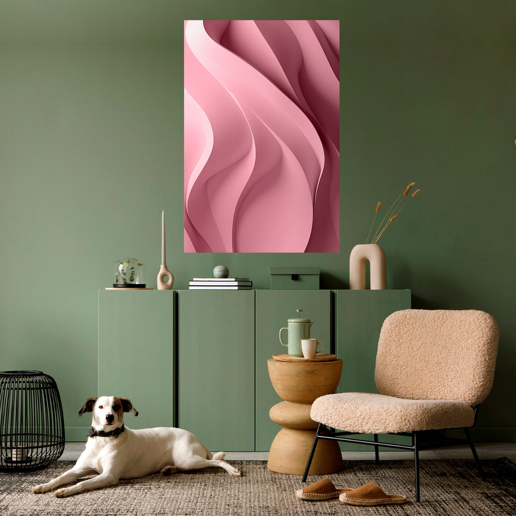 Póster vertical autoadhesivo THINKING PINK