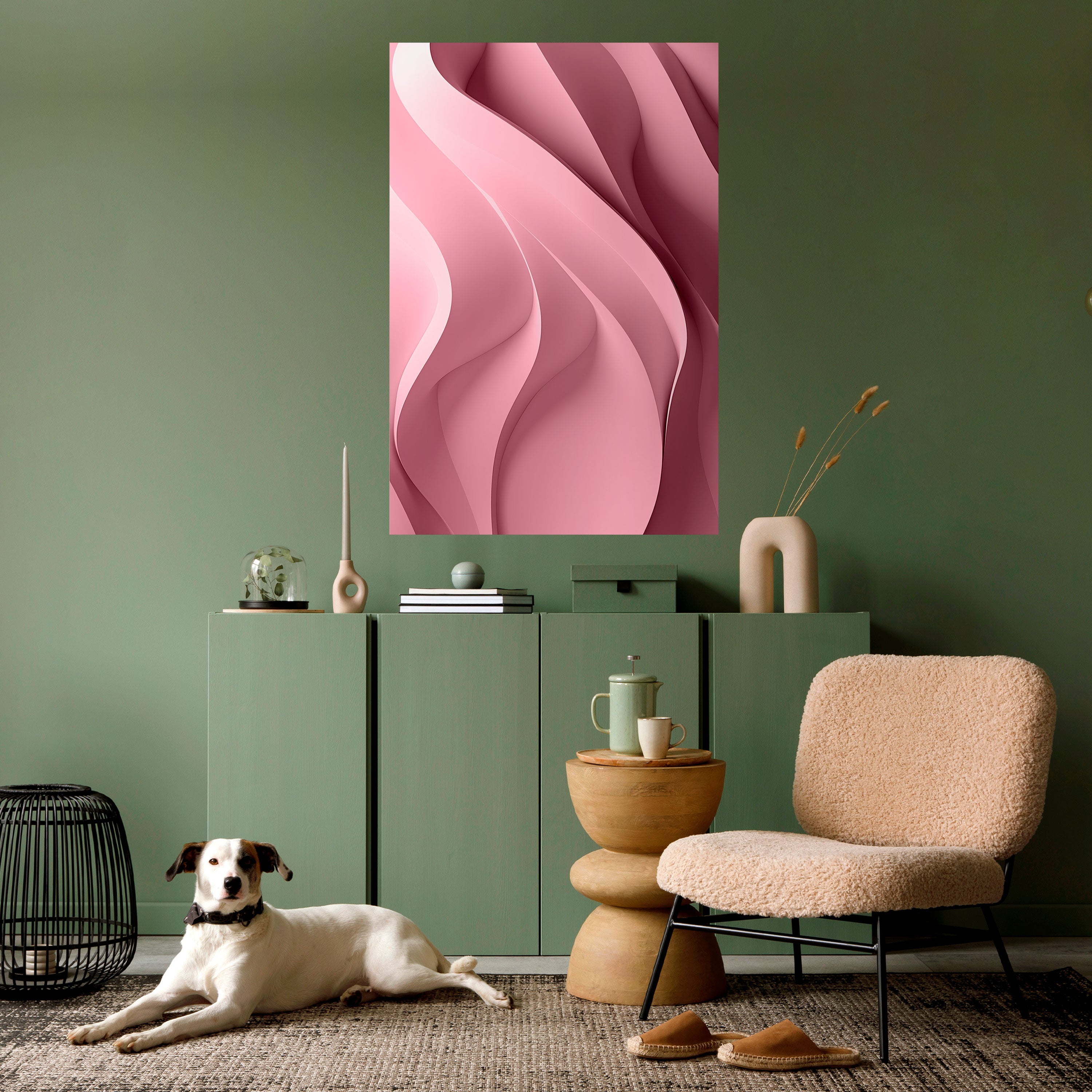 Póster vertical autoadhesivo THINKING PINK
