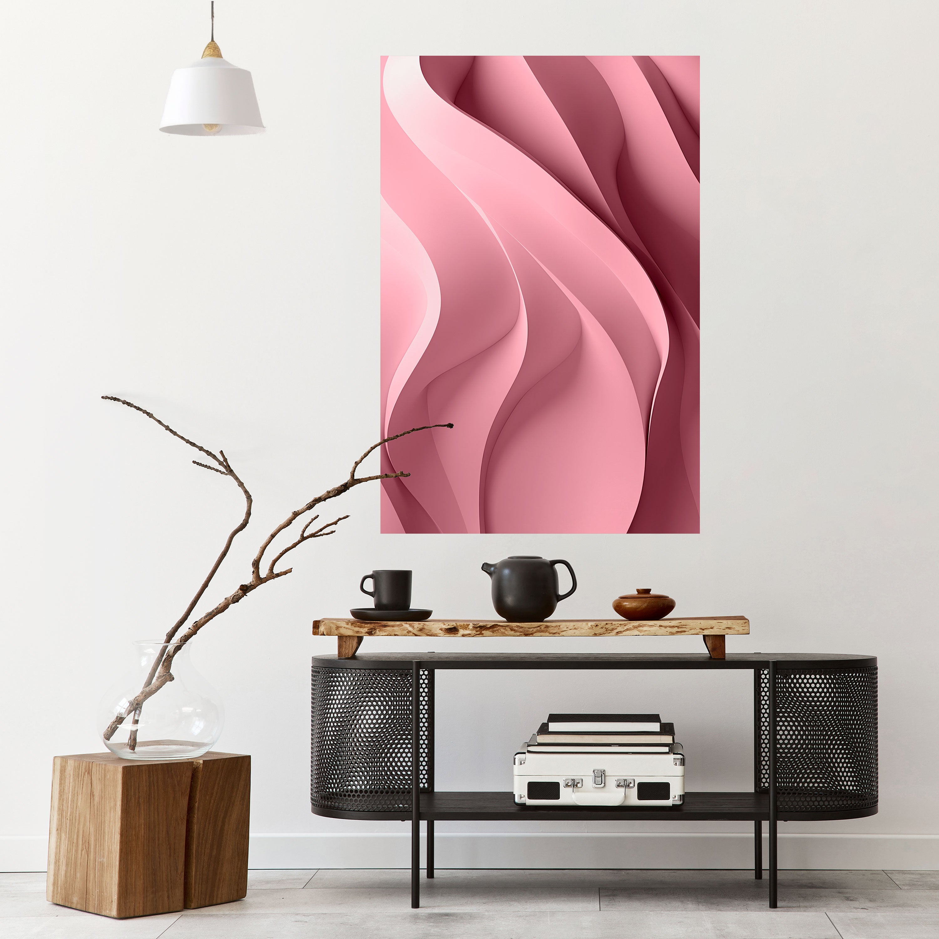 Póster vertical autoadhesivo THINKING PINK