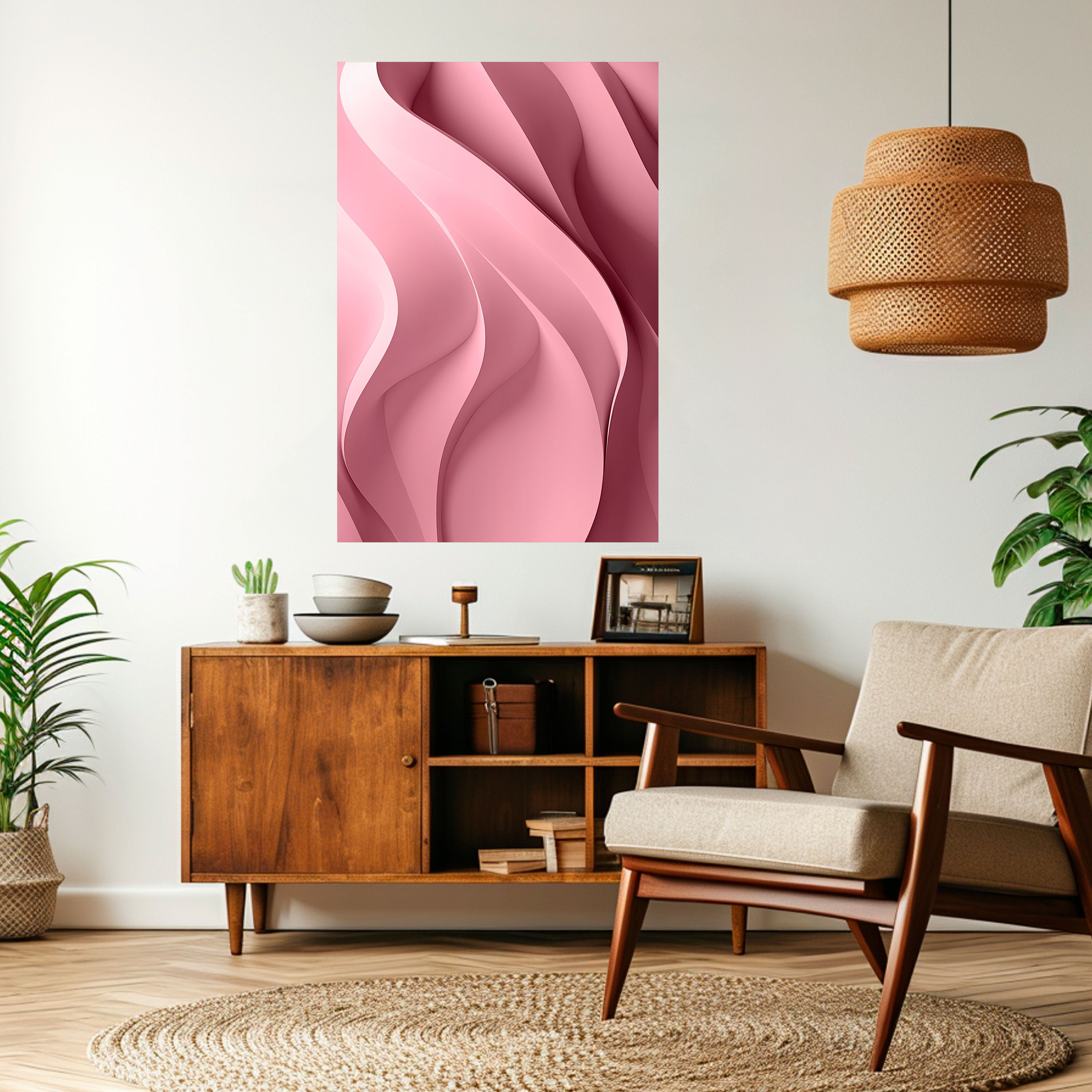 Póster vertical autoadhesivo THINKING PINK