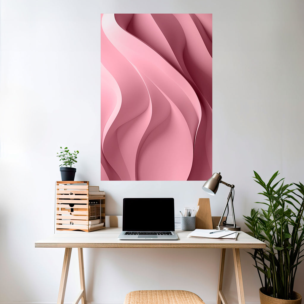Póster vertical autoadhesivo THINKING PINK