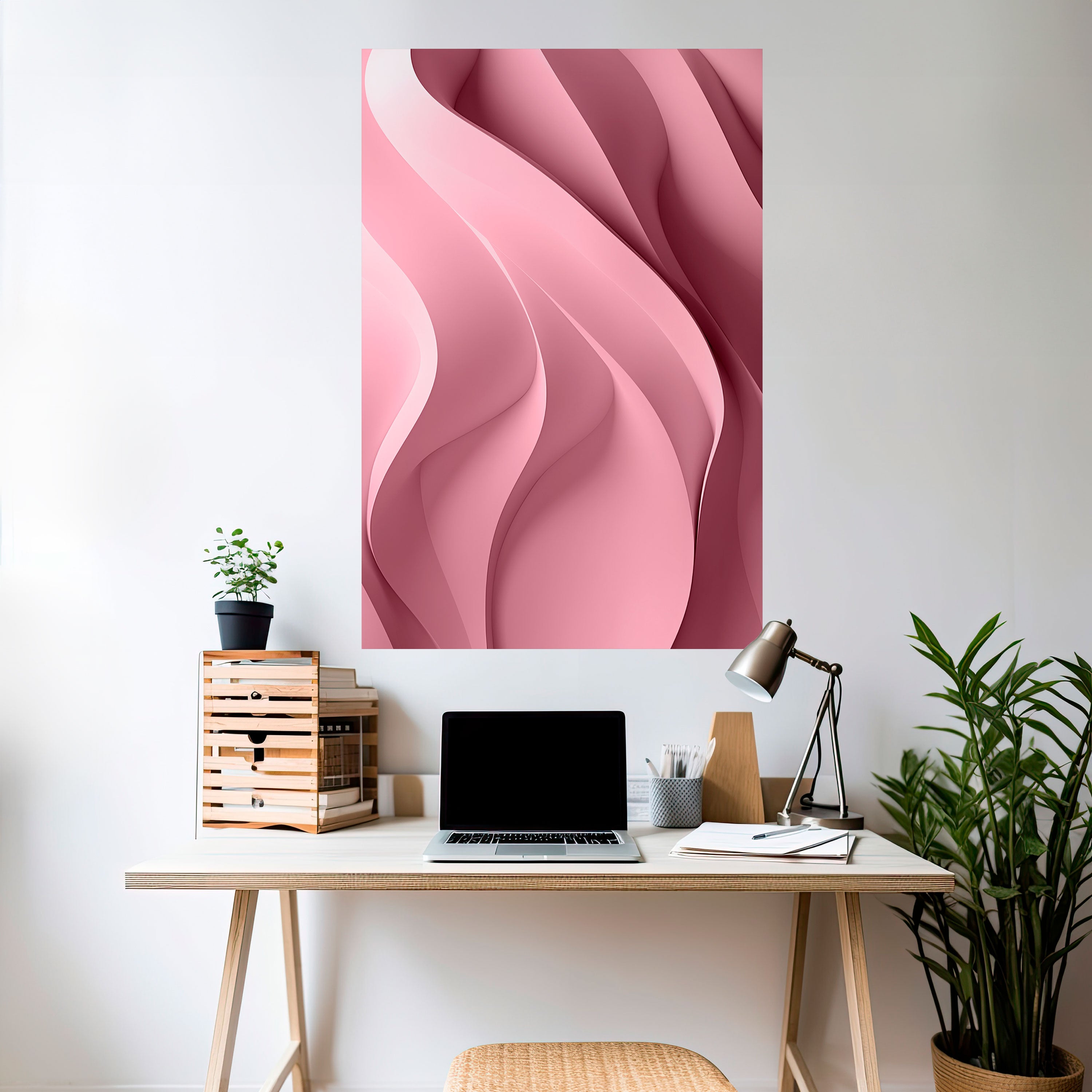 Póster vertical autoadhesivo THINKING PINK