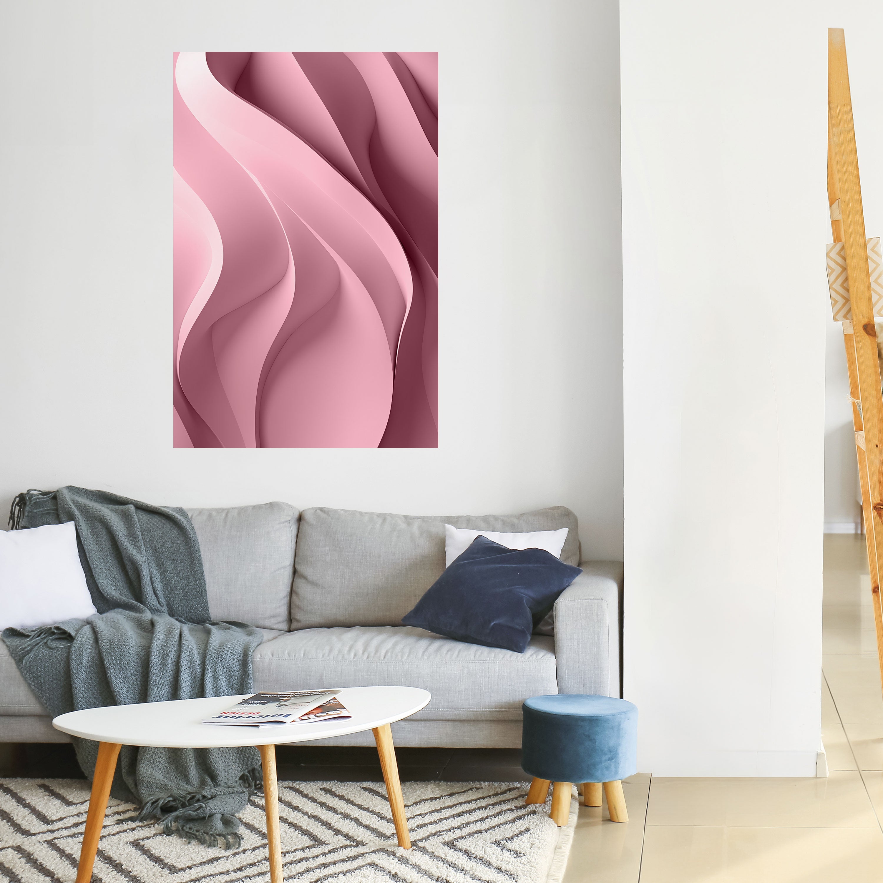 Póster vertical autoadhesivo THINKING PINK