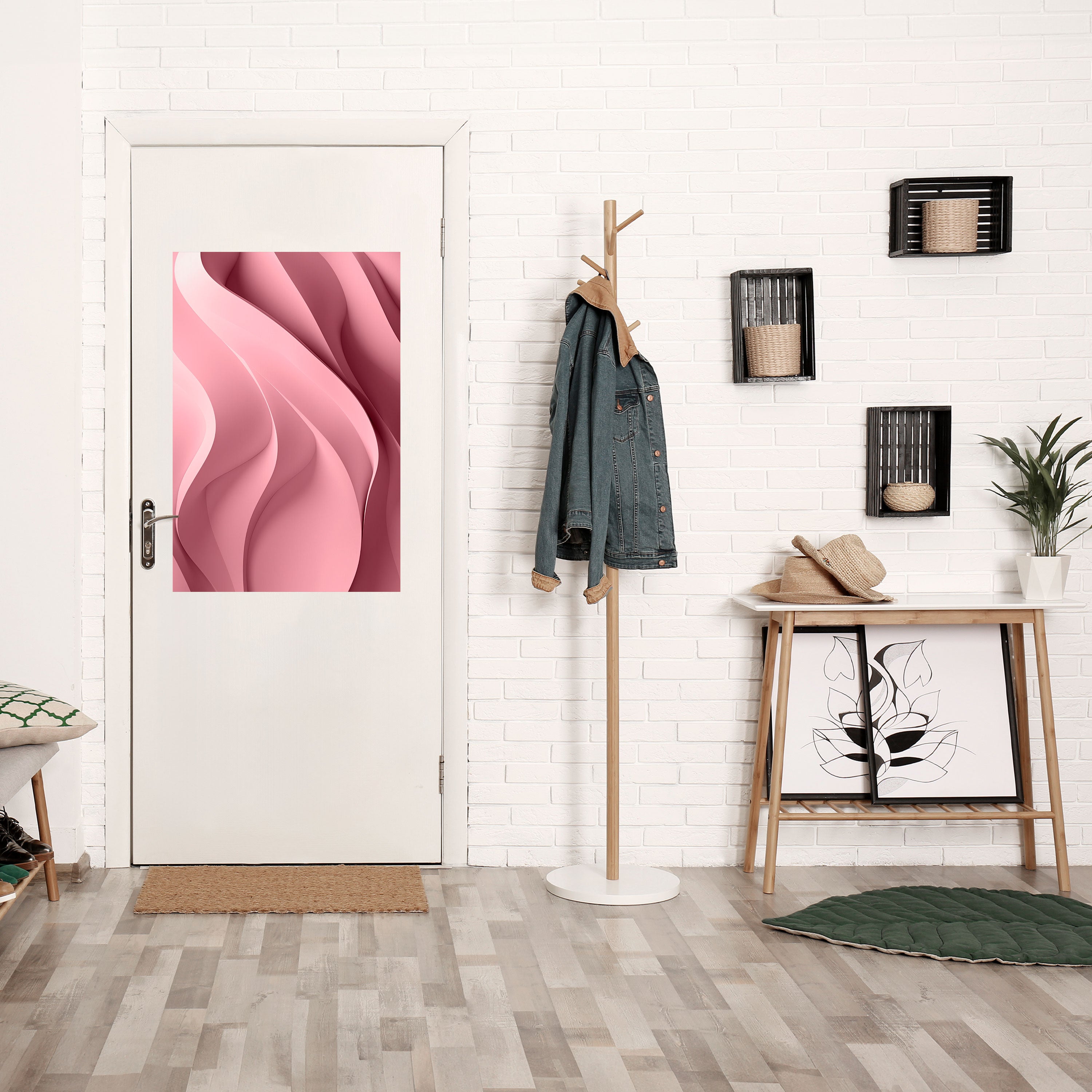 Póster vertical autoadhesivo THINKING PINK
